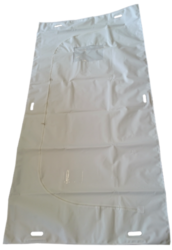 disaster body bag white + c-shaped zipper + window